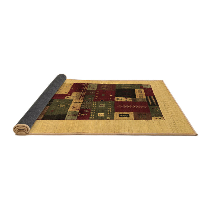 Sideview of Abstract Brown Contemporary Rug, con1498brn