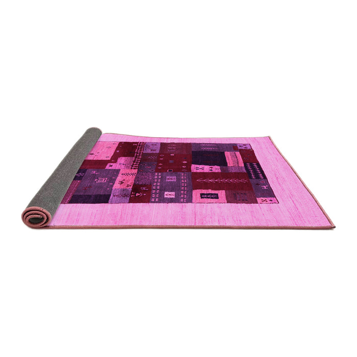Sideview of Abstract Pink Contemporary Rug, con1498pnk