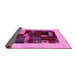 Sideview of Abstract Pink Contemporary Rug, con1498pnk