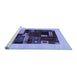 Sideview of Machine Washable Abstract Blue Contemporary Rug, wshcon1498blu