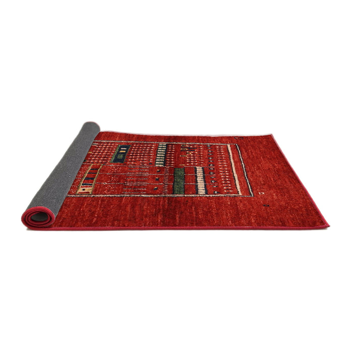 Thickness of Contemporary Red Modern Rug, con1499
