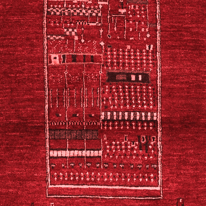 Machine Washable Abstract Red Contemporary Rug, wshcon1499red