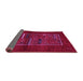 Sideview of Abstract Pink Contemporary Rug, con1499pnk