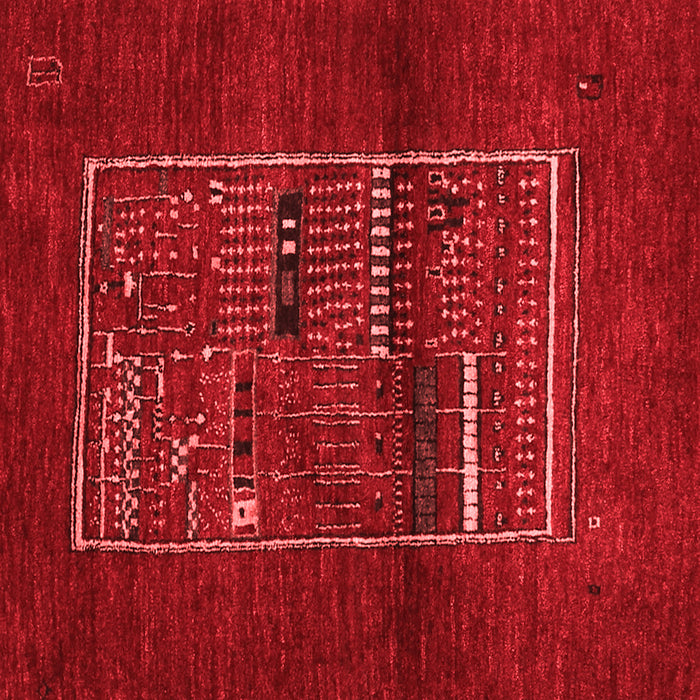 Machine Washable Abstract Red Contemporary Rug, wshcon1499red