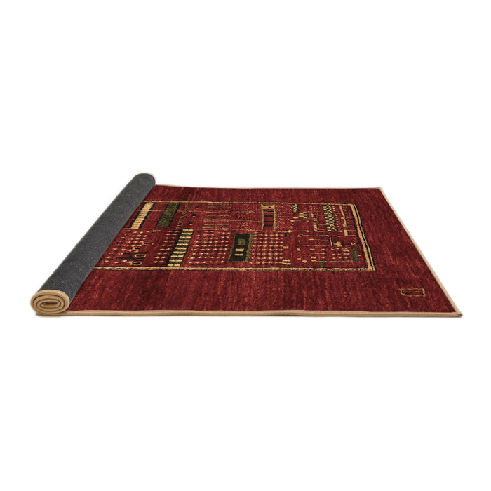Sideview of Abstract Brown Contemporary Rug, con1499brn