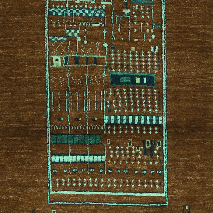 Machine Washable Abstract Turquoise Contemporary Area Rugs, wshcon1499turq