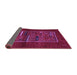 Sideview of Abstract Purple Contemporary Rug, con1499pur