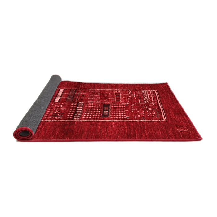 Abstract Red Contemporary Area Rugs