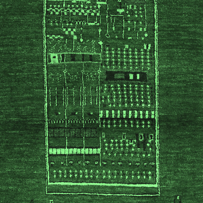 Abstract Emerald Green Contemporary Rug, con1499emgrn