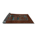 Sideview of Abstract Light Blue Contemporary Rug, con1499lblu