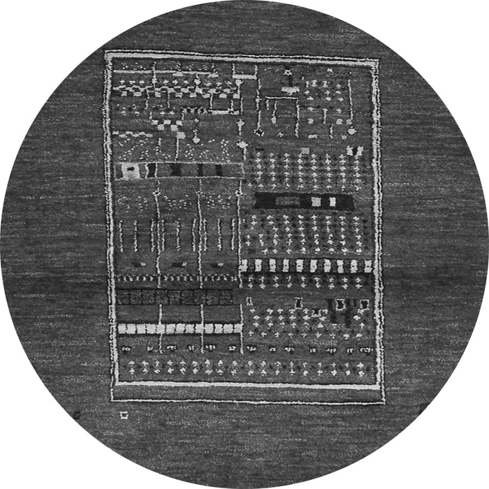 Square Abstract Gray Contemporary Rug, con1499gry