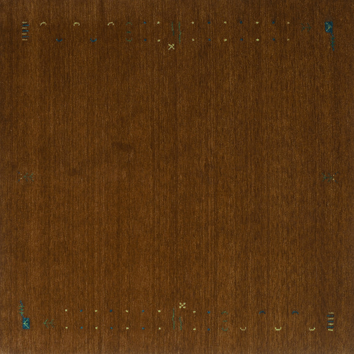 Square Abstract Turquoise Contemporary Rug, con149turq
