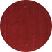 Round Abstract Brown Contemporary Rug, con149brn