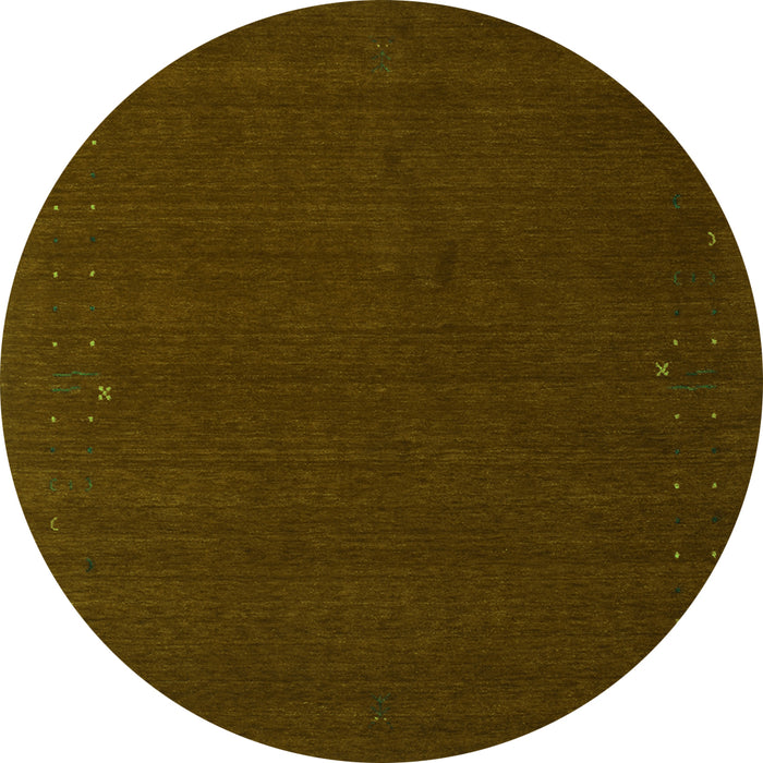 Square Abstract Green Contemporary Rug, con149grn