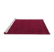 Sideview of Machine Washable Abstract Purple Contemporary Area Rugs, wshcon149pur