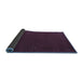 Sideview of Abstract Blue Contemporary Rug, con149blu