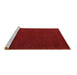 Sideview of Machine Washable Abstract Brown Contemporary Rug, wshcon149brn