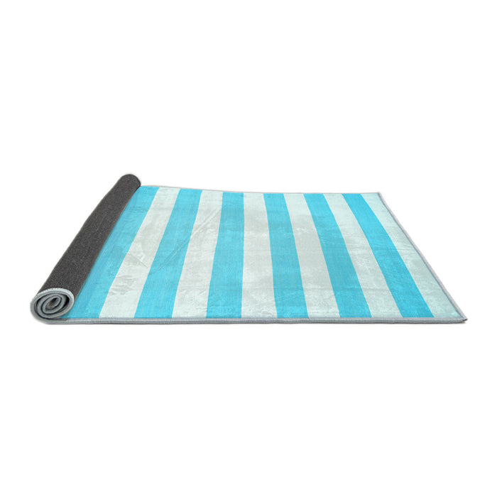 Sideview of Abstract Light Blue Contemporary Rug, con14lblu