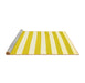 Sideview of Machine Washable Abstract Yellow Contemporary Rug, wshcon14yw