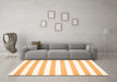 Machine Washable Abstract Orange Contemporary Area Rugs in a Living Room, wshcon14org