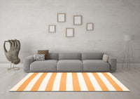 Machine Washable Abstract Orange Contemporary Rug, wshcon14org