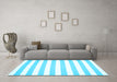 Machine Washable Abstract Light Blue Contemporary Rug in a Living Room, wshcon14lblu