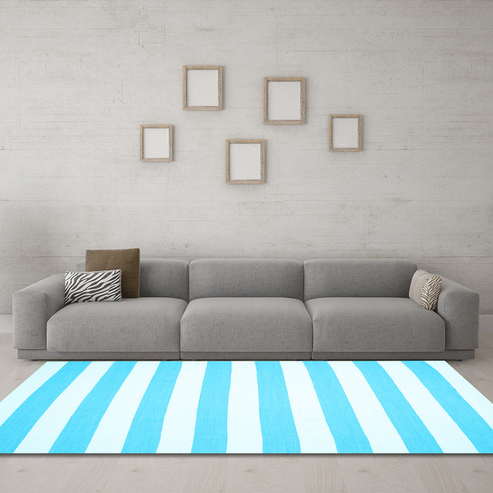 Machine Washable Abstract Light Blue Contemporary Rug in a Living Room, wshcon14lblu