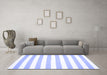 Machine Washable Abstract Blue Contemporary Rug in a Living Room, wshcon14blu