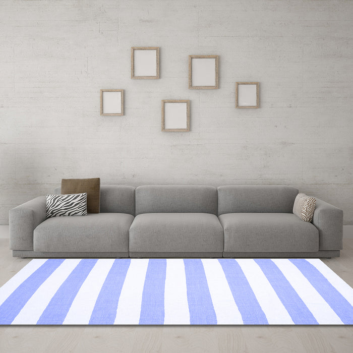Machine Washable Abstract Blue Contemporary Rug in a Living Room, wshcon14blu