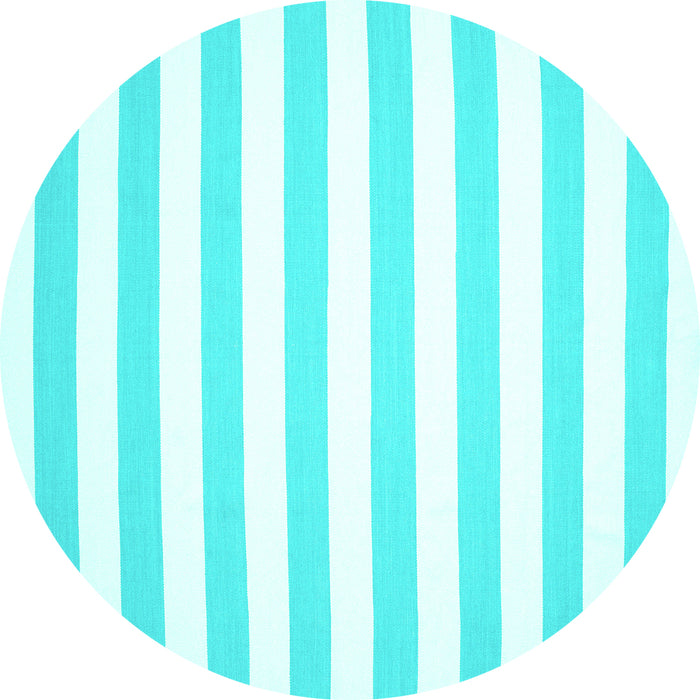 Round Abstract Turquoise Contemporary Rug, con14turq