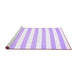 Sideview of Machine Washable Abstract Purple Contemporary Area Rugs, wshcon14pur