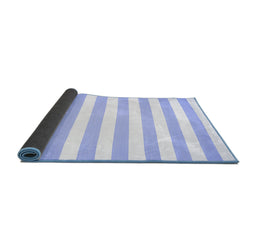 Sideview of Abstract Blue Contemporary Rug, con14blu