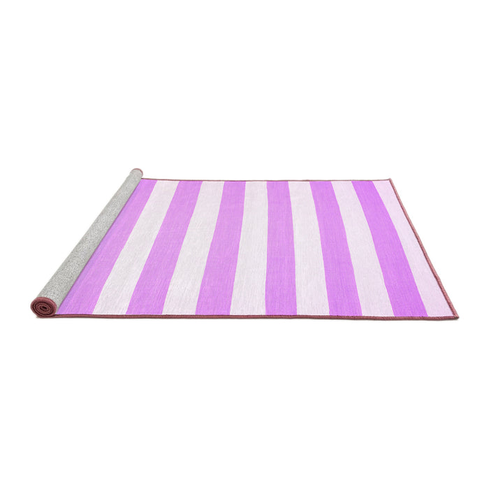 Sideview of Machine Washable Abstract Pink Contemporary Rug, wshcon14pnk