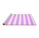 Sideview of Machine Washable Abstract Pink Contemporary Rug, wshcon14pnk