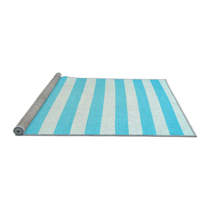 Sideview of Machine Washable Abstract Light Blue Contemporary Rug, wshcon14lblu
