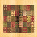 Square Abstract Brown Contemporary Rug, con1500brn