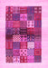 Abstract Pink Contemporary Rug, con1500pnk