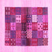 Square Abstract Pink Contemporary Rug, con1500pnk