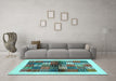 Machine Washable Abstract Light Blue Contemporary Rug in a Living Room, wshcon1500lblu