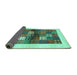 Sideview of Abstract Turquoise Contemporary Rug, con1500turq