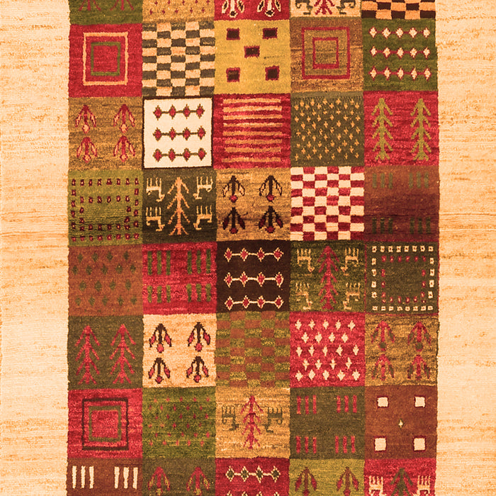 Serging Thickness of Machine Washable Abstract Orange Contemporary Area Rugs, wshcon1500org