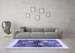 Machine Washable Abstract Blue Contemporary Rug in a Living Room, wshcon1500blu