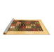 Sideview of Machine Washable Abstract Brown Contemporary Rug, wshcon1500brn