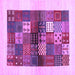 Square Abstract Purple Contemporary Rug, con1500pur