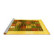 Sideview of Machine Washable Abstract Yellow Contemporary Rug, wshcon1500yw