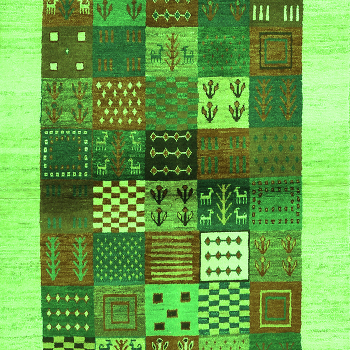 Abstract Green Contemporary Rug, con1500grn