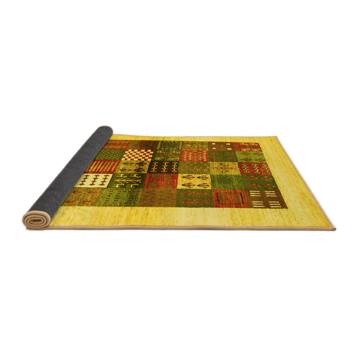 Sideview of Abstract Yellow Contemporary Rug, con1500yw
