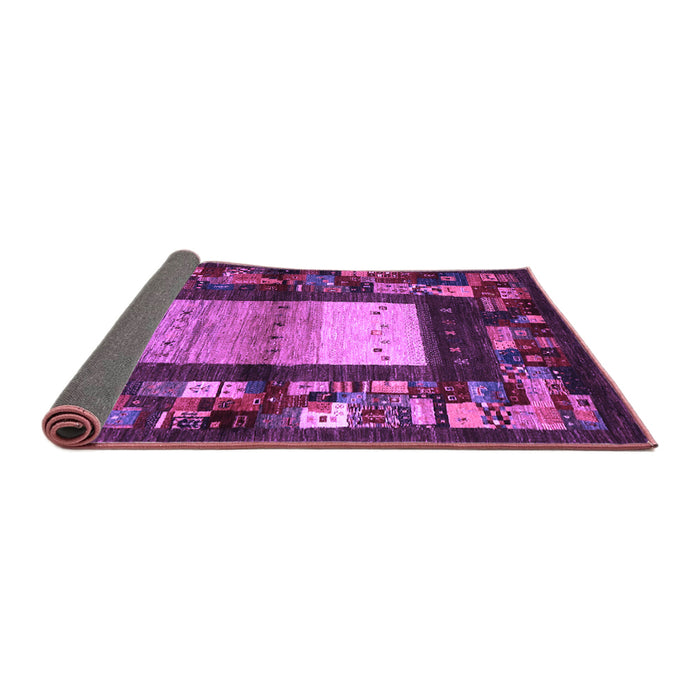 Sideview of Abstract Purple Contemporary Rug, con1501pur