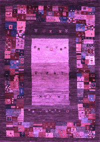 Abstract Purple Contemporary Rug, con1501pur