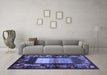 Machine Washable Abstract Blue Contemporary Rug in a Living Room, wshcon1501blu